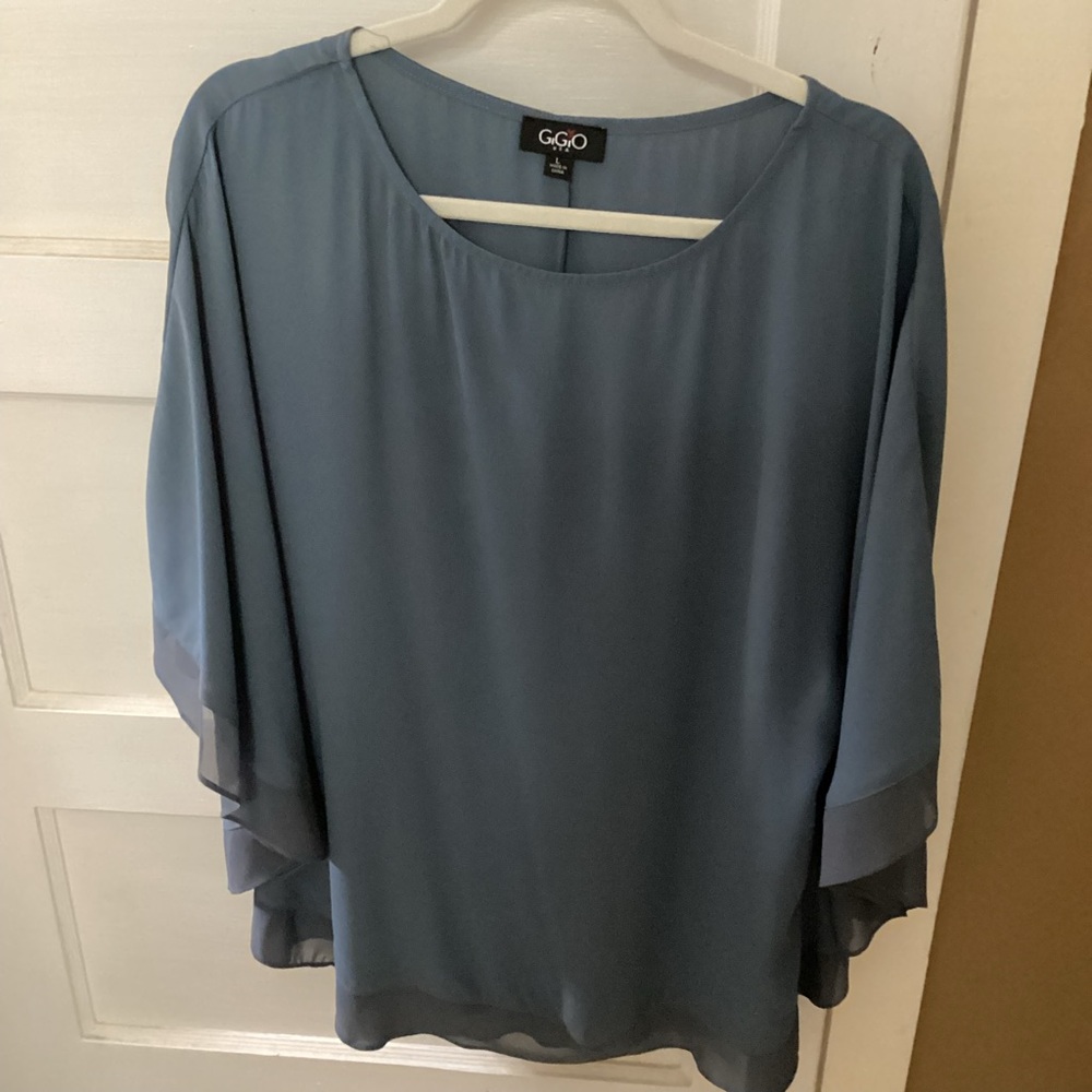 GGO Women's Elegant Blue Blouse